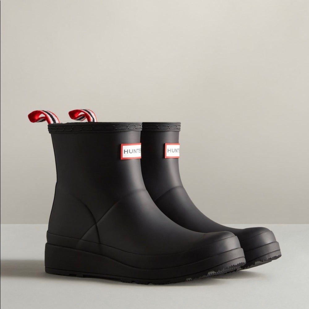 Hunter Boots Womens Short Black Bootie Size 11